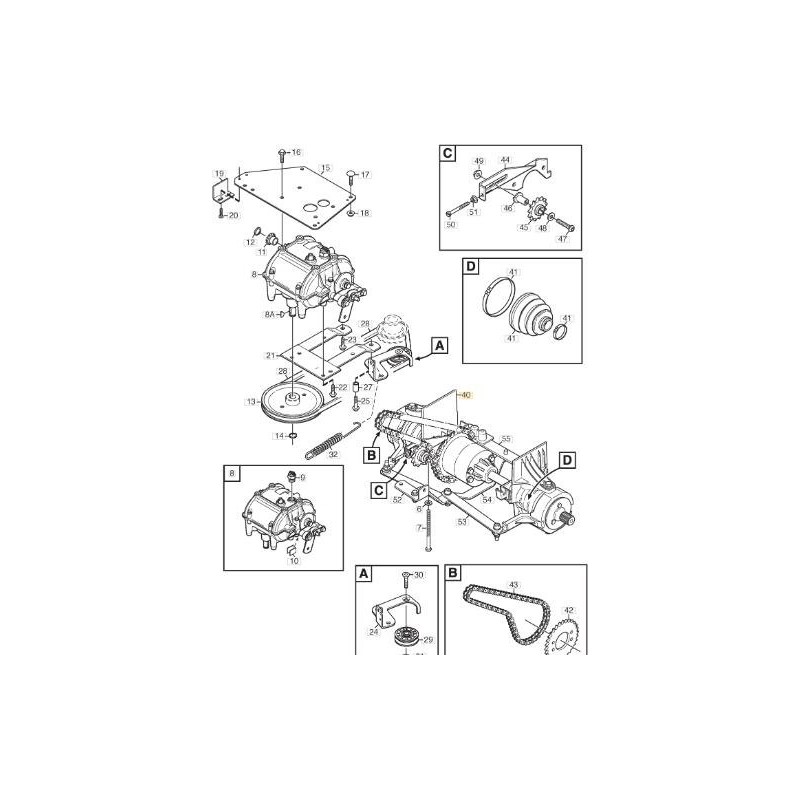 REAR AXLE ORIGINAL STIGA KIT - 1134-7760-01