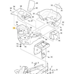 REAR FRONT FRAME VNG ORIGINAL STIGA - 387800029/1 | Newgardenstore.eu