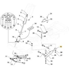 PISTONE DI STERZO PFM ORIGINALE STIGA - 187584001/0