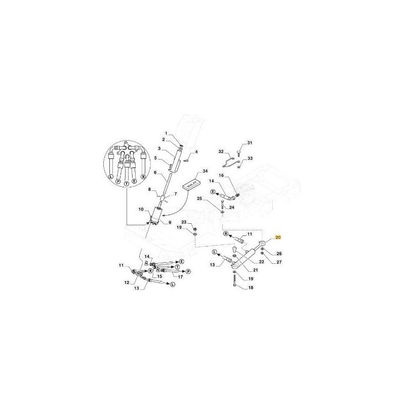 STEERING PISTON PFM ORIGINAL STIGA - 187584001/0