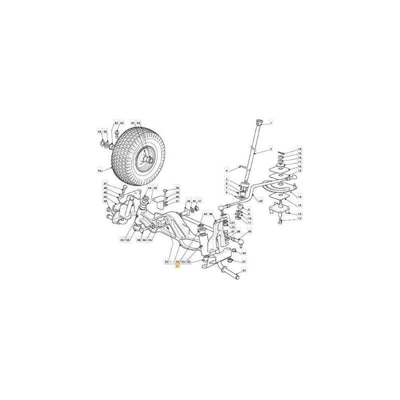 FRONT ROCKER ROCKER IN CAST IRON TCHE (ORIGINAL STIGA - 382034031/0