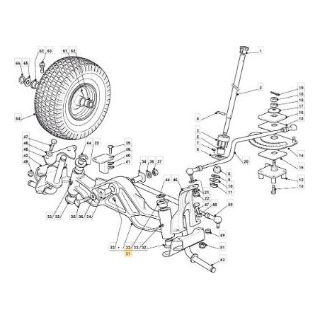 VORDERER ROCKER ROCKER AUS GUSSEISEN TCHE (ORIGINAL STIGA - 382034031/0 | Newgardenstore.eu