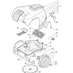 TARJETA M.AM2000 CEPILLOS 10A NO FW REV2 ORIGINAL STIGA - 112600249/0
