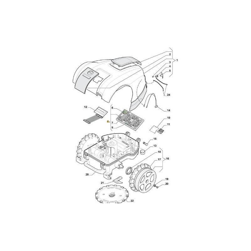 TARJETA M.AM2000 CEPILLOS 10A NO FW REV2 ORIGINAL STIGA - 112600249/0