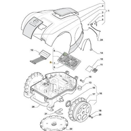 CARTE M.AM2000 BROSSES 10A NO FW REV2 ORIGINAL STIGA - 112600249/0 | Newgardenstore.eu