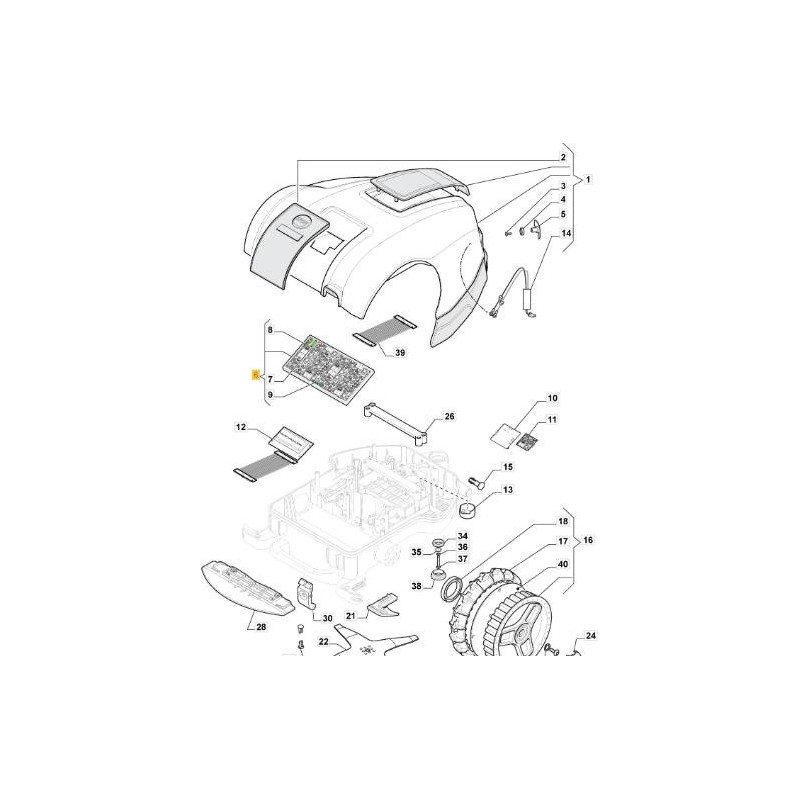 MOTHERBOARD AC 225S (L30 Brushless) ORIGINAL STIGA - 112600144/1
