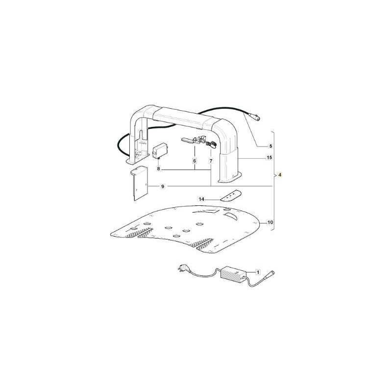 BASE DE CARGA COMPLETA 720S ORIGINAL STIGA - 112600265/0