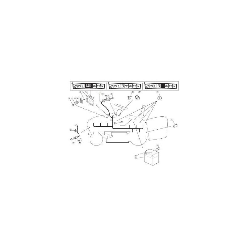 HARNAIS TC2000 LUXE 05/06 ORIGINAL STIGA - 182040137/0