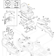 ORIGINAL STIGA SEAT - 118830284/0