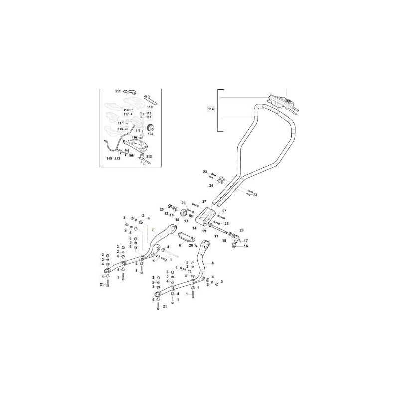PARTE INFERIOR HOMBRE. DX MODEL1 PINTADO ORIGINAL STIGA - 381007627/0