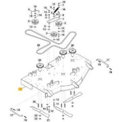 PIATTO DI TAGLIO ORIGINALE STIGA - 118830345/0 | Newgardenstore.eu