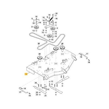 ORIGINAL STIGA CUTTING DECK - 118830345/0 | Newgardenstore.eu