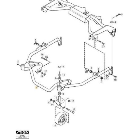 ORIGINAL STIGA-RAHMENBAUGRUPPE – 1134-7577-01 | Newgardenstore.eu