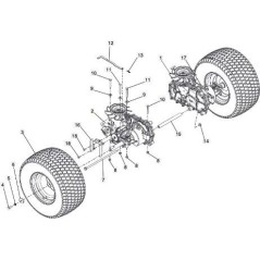REAR GEARBOX RIGHT SIDE ORIGINAL STIGA - 118830951/0 | Newgardenstore.eu