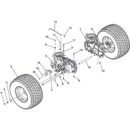 REAR GEARBOX RIGHT SIDE ORIGINAL STIGA - 118830951/0 | Newgardenstore.eu