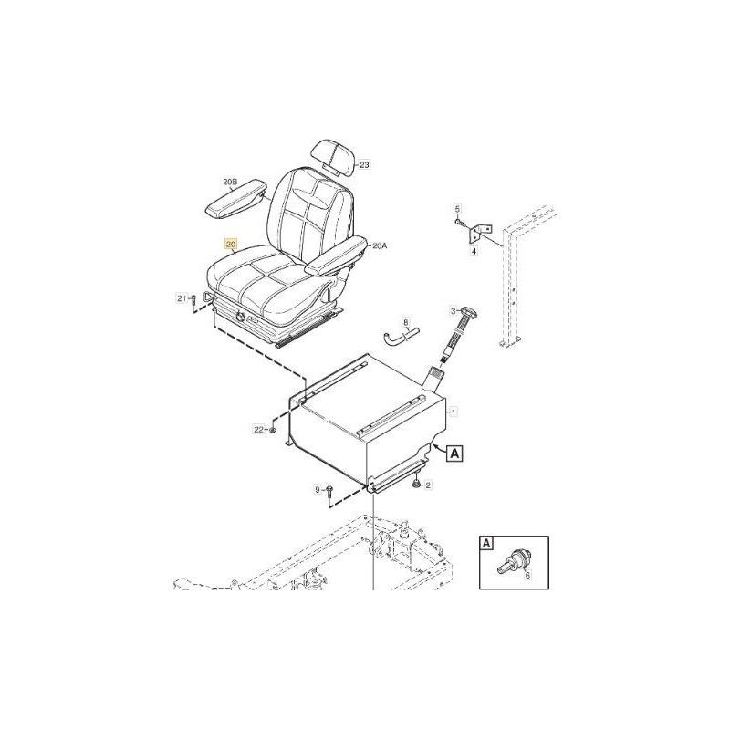 ASIENTO ORIGINAL STIGA TITAN - 1134-7215-01