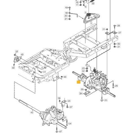 TRANSMISSION ARRIÈRE K574G-2 portes ORIGINAL STIGA - 1137-0124-01 | Newgardenstore.eu