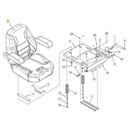 ORIGINAL STIGA SEAT - 118830787/0 | Newgardenstore.eu