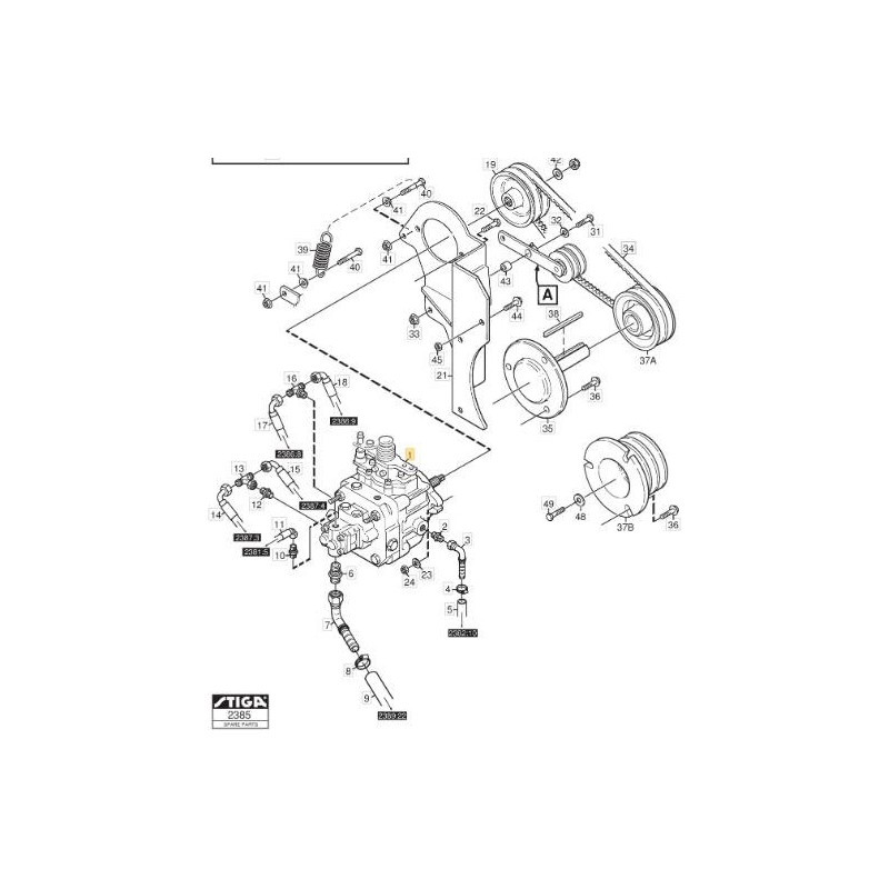 POMPA IDRAULICA. TITAN KPL-23ALP ORIGINALE STIGA - 1134-7012-01