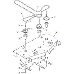 PIATTO DI TAGLIO SCARICO LATERALE ORIGINALE STIGA - 118830809/0 | Newgardenstore.eu