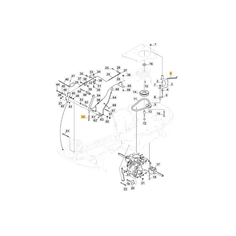 Rasentraktor Feder 2105M 2125H 2125M ORIGINAL STIGA 1131-1507-00
