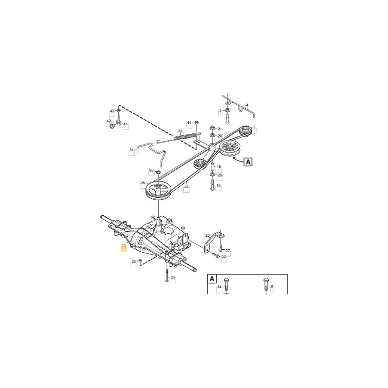 Transmission pour tracteur de pelouse 2105M XM110 ORIGINAL STIGA 1134-4847-01