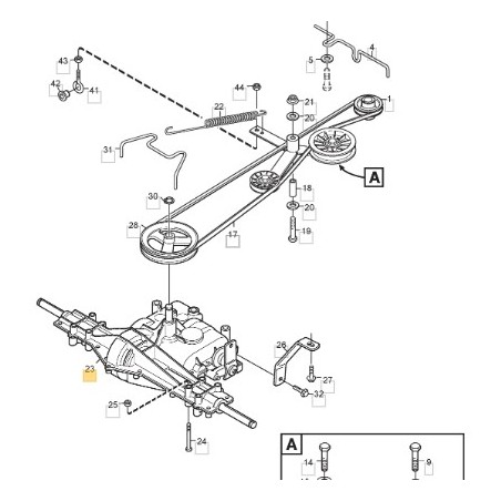 Transmisión tractor de césped 2105M XM110 ORIGINAL STIGA 1134-4847-01 | Newgardenstore.eu
