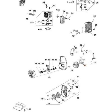 VOLANT MOTEUR ORIGINAL EMAK 301000384R | Newgardenstore.eu