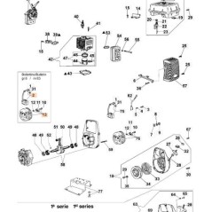 KIT VOLANT MOTEUR ET BOBINE EMAK ORIGINAL 301000419 | Newgardenstore.eu