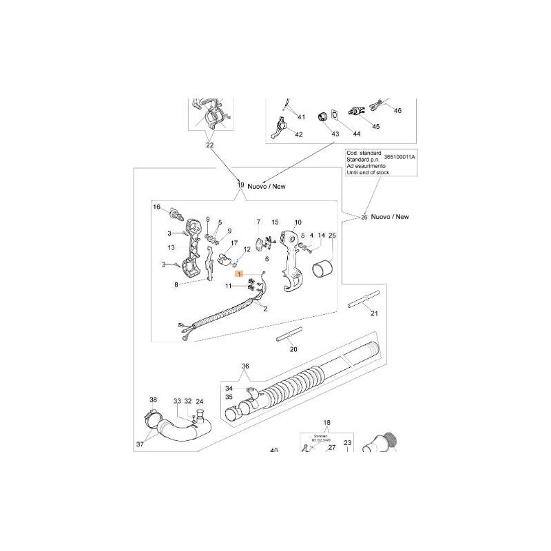 Câble de communication ACCEL.COM. L.1770/F.G.116 (AM190) EMAK d'origine 365200166R