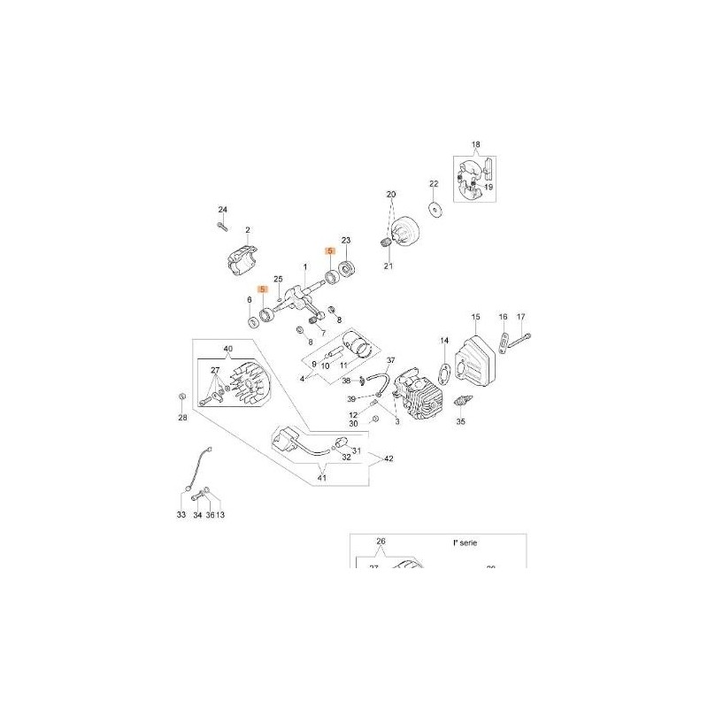 KUGELLAGER 12X28X08 6001 MOTORWELLE L.FRIZ/VOL. ORIGINAL EMAK 50160108R