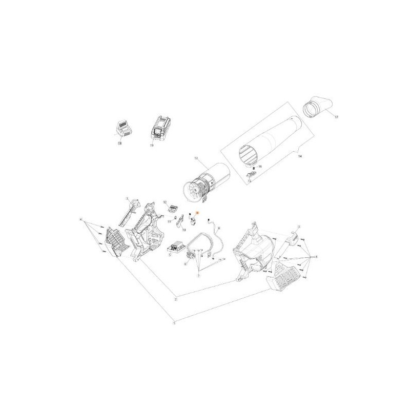 ACCÉLÉRATEUR PROPORTIONNEL AVEC CÂBLE L. 100 ORIGINAL EMAK 54360042R