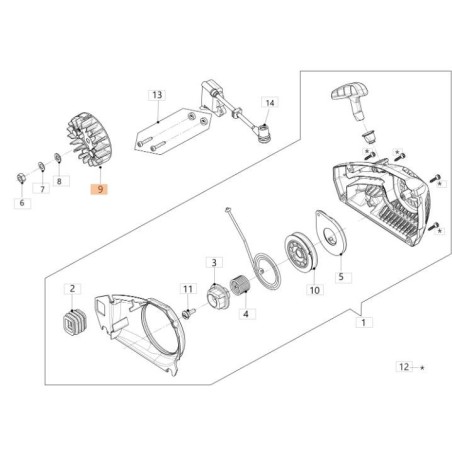 KIT DE VOLANTE ORIGINAL EMAK 50350040R | Newgardenstore.eu