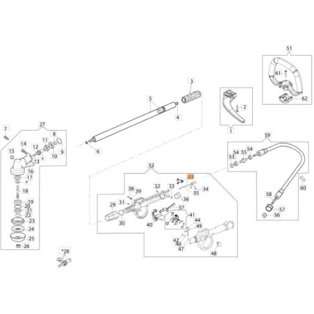 ACCELERATOR CABLE KIT AND ORIGINAL EMAK SHEET METAL 61400313 | Newgardenstore.eu