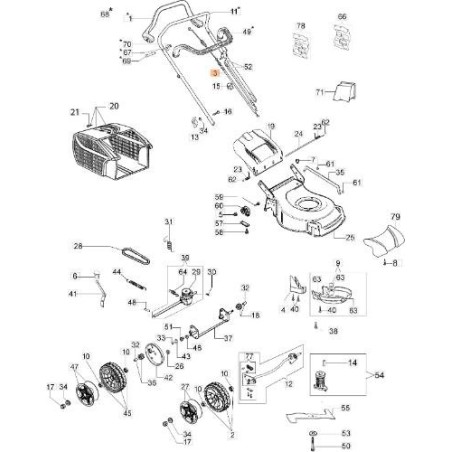 ZUGDRAHT L.1255 (BICIDI) ORIGINAL EMAK 66071044R | Newgardenstore.eu