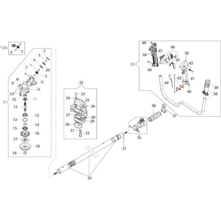ACCELERATOR CABLE KIT AND ORIGINAL EMAK SHEET METAL 61400310B | Newgardenstore.eu