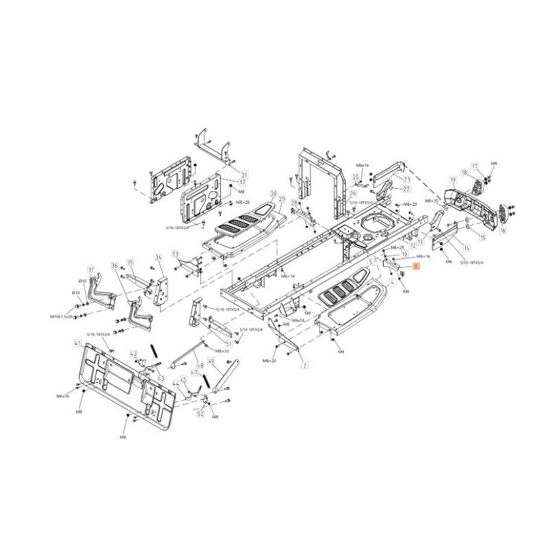 SUPPORT DE REPOSE-PIED DROIT ORIGINAL EMAK TS000168R