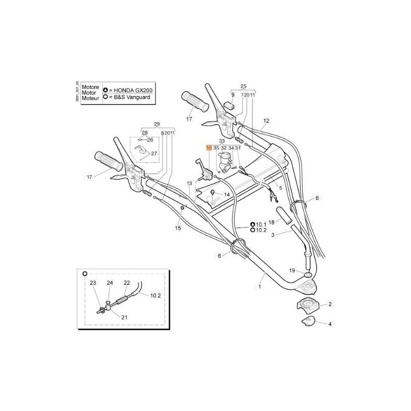 POIGNÉE DE GAZ D'ORIGINE EMAK YN2803650