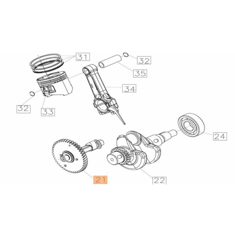 ALBERO CAMME ORIGINALE EMAK L66152499