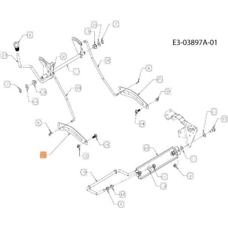 BRACCIO SOLLEVAMENTO ORIGINALE EMAK C78304494CS | Newgardenstore.eu