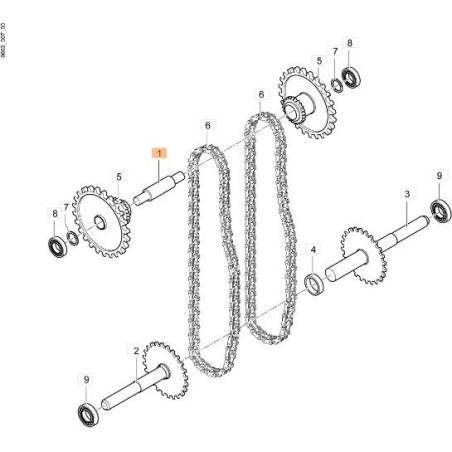 ALBERO PIGNONE ORIGINALE EMAK YF1375047 | Newgardenstore.eu
