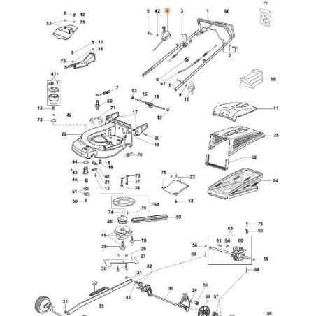 ACELERADOR COMPLETO ORIGINAL EMAK 66060412R | Newgardenstore.eu