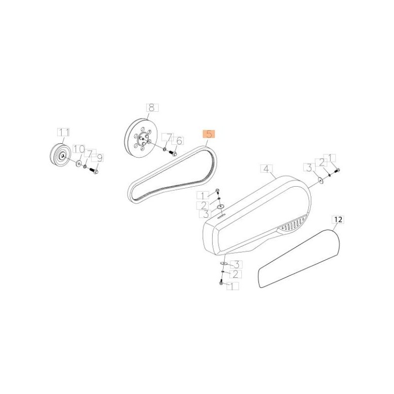 COURROIE TRAPÉZOÏDALE POUR TRANSMISSION EMAK D'ORIGINE L66151639