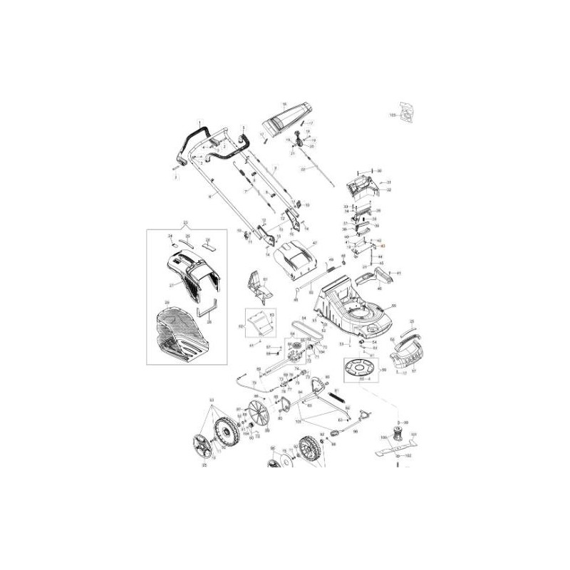 SUPPORT DE POIGNÉE DE LEVAGE AR ALUMINIUM COMPL. AL2011 ORIGINAL EMAK 66060467R