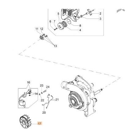 ORIGINAL FLYWHEEL EMAK 56550134R | Newgardenstore.eu