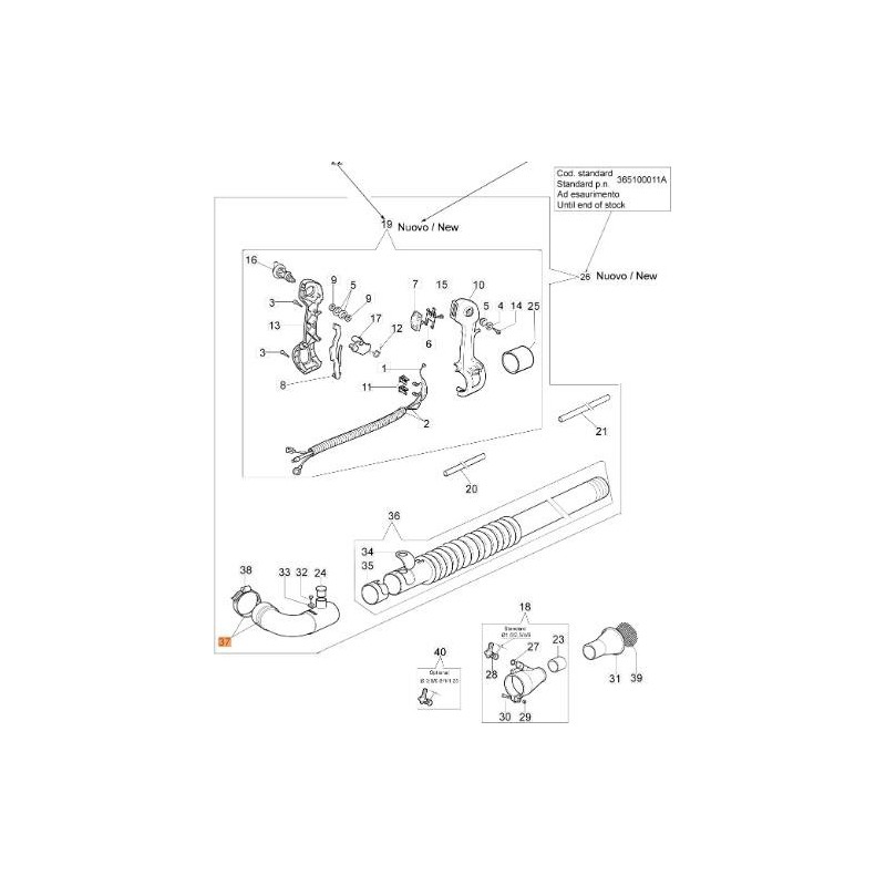 KIT GOMITO + FASCETTA ORIGINALE EMAK 365200160