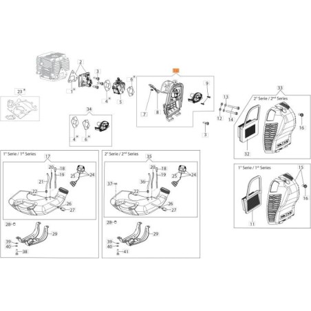 KIT DE SOPORTE DE FILTRO DE AIRE ORIGINAL EMAK 61400341A | Newgardenstore.eu
