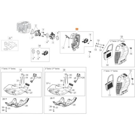 KIT DE SUPPORT DE FILTRE À AIR EMAK ORIGINAL 61400342A | Newgardenstore.eu