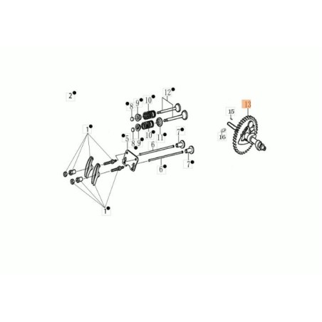 ALBERO CAMME ORIGINALE EMAK L66151628 | Newgardenstore.eu