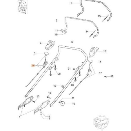 ACELERADOR COMPLETO ORIGINAL EMAK 8203545R | Newgardenstore.eu